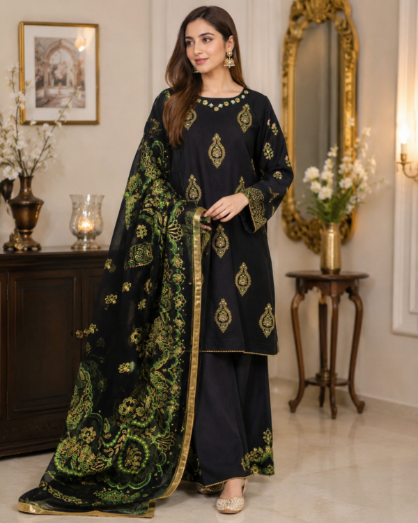 Midnight Black Gilded Couture